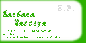 barbara mattiza business card